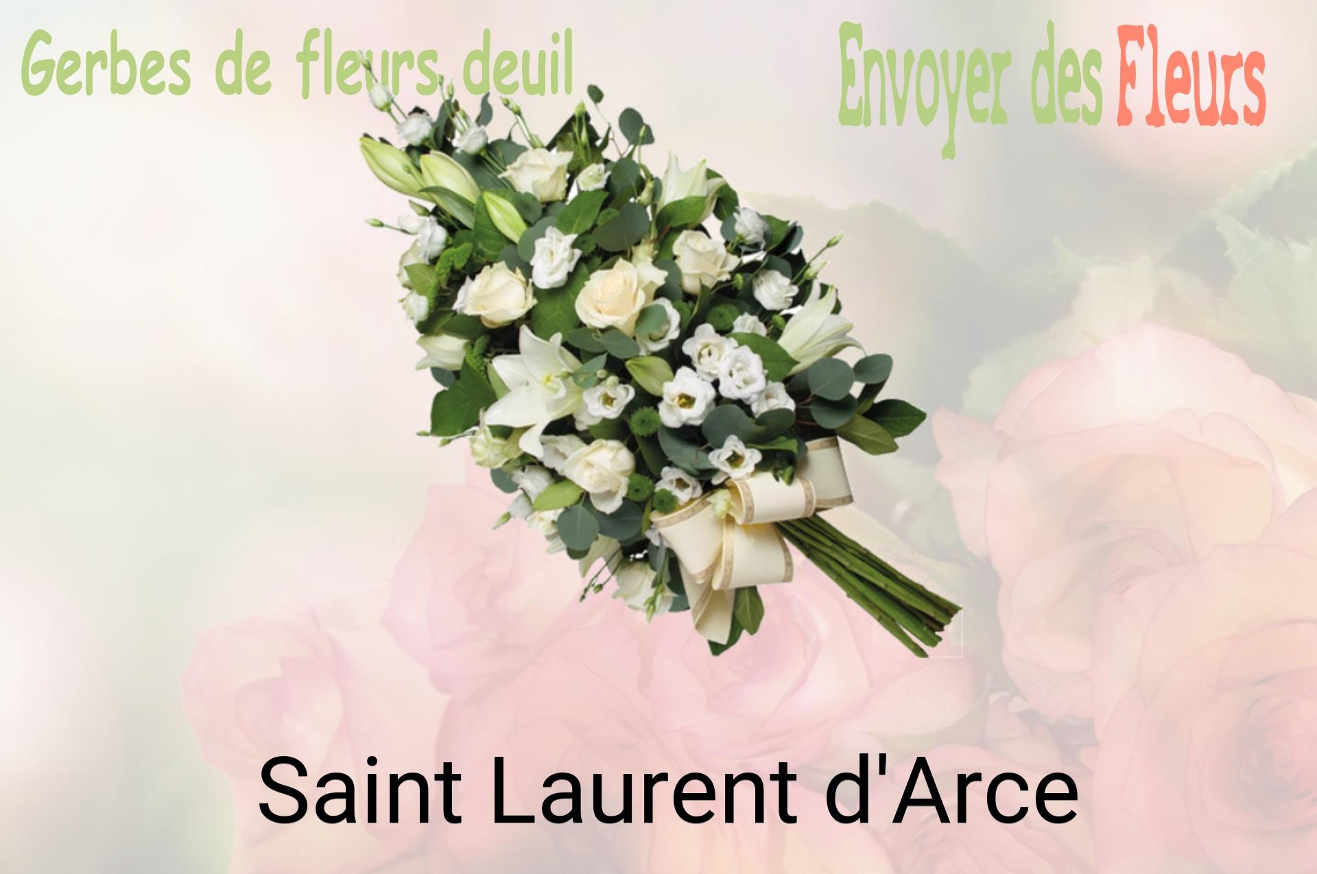 Gerbe de fleurs de deuil livrée à Saint-Laurent-d'Arce